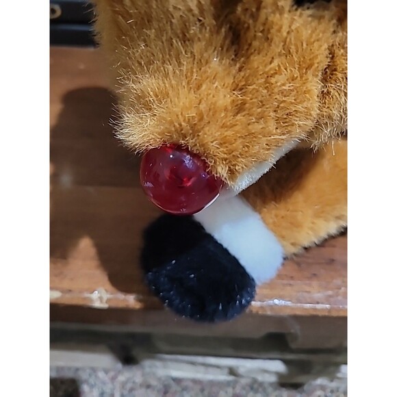 Vintage 1999 MUSICAL RUDOLPH THE RED-NOSED REINDEER 14" Plush Stuffed Animal Wor - Picture 3 of 16